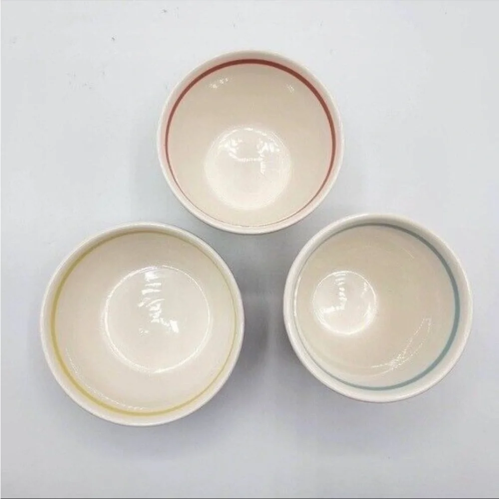 Starbucks set of 3 nesting cups mugs green red blue 8oz each 2009 New Bone China - Picture 3 of 11